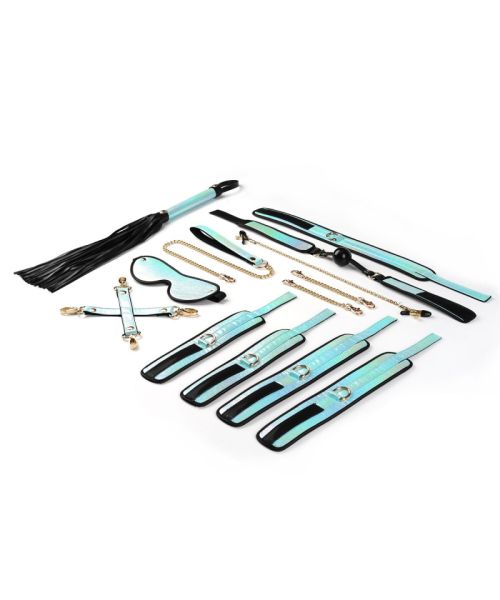 БДСМ-набір Liebe Seele Vivid Sky 8 Pieces Set, 8 аксесуарів, екошкіра на оксамитовій основі