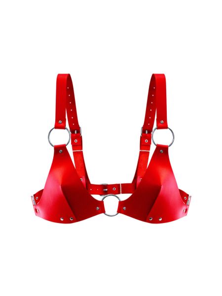 Ліф з натуральної шкіри Feral Feelings - Bikini Top Red