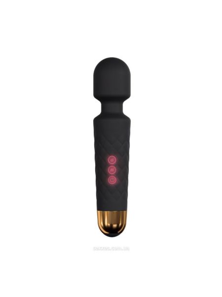 Мінівібромасажер Dorcel Wand Wanderful Black потужний, водонепроникний, 18 режимів роботи