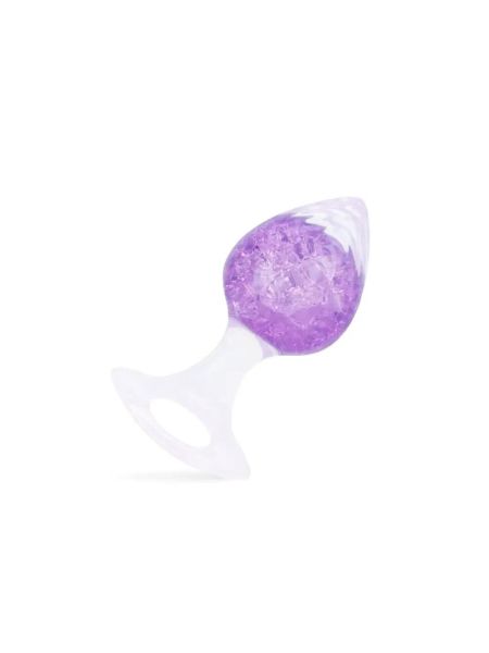 Анальна пробка Liebe Seele Heart-shaped Crystal Anal Plug - Purple Medium