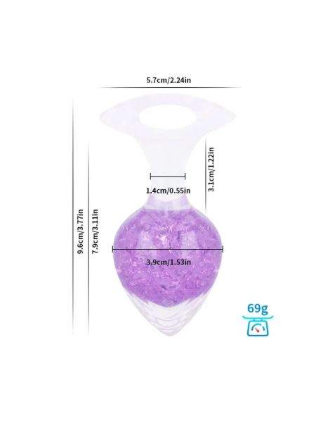 Анальна пробка Liebe Seele Heart-shaped Crystal Anal Plug - Purple Medium