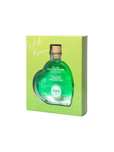 Масажний гель EXSENS With Desire Apple Pear 50 мл, розігрівальний, без цукру, їстівний