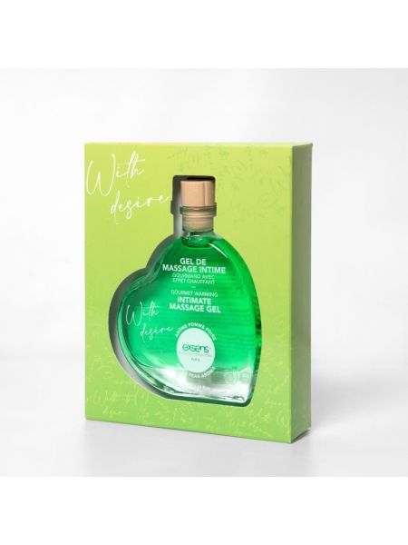 Масажний гель EXSENS With Desire Apple Pear 50 мл, розігрівальний, без цукру, їстівний