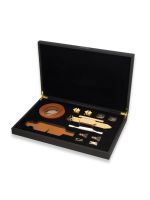 БДСМ-набір LOCKINK Teasing & Impact-Play Set, коричневий, маска, кляп, затискачі для сосків, тиклер, шльопалка