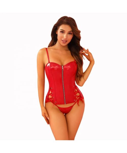 Корсет JSY «Соковита Карен» з мокрим ефектом One Size, корсет, трусики