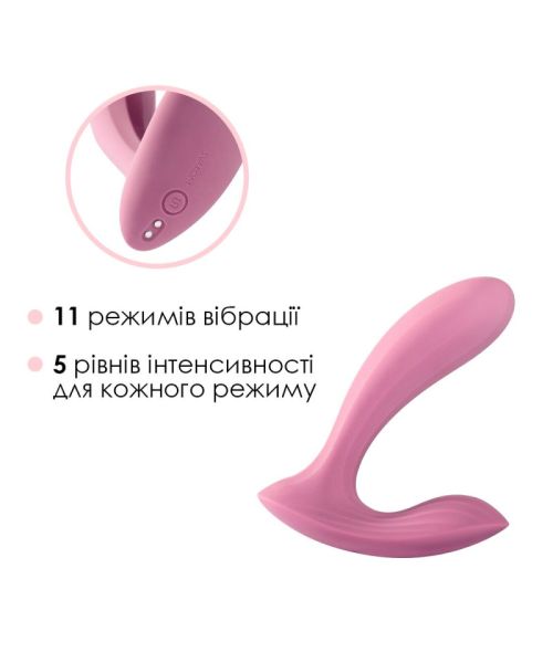 Смарт-вібратор у трусики Svakom Erica Romantic Rose, дуже гнучкий, 2 мотори