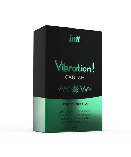 Рідкий вібратор Intt Vibration Ganjah (15 мл), густий гель, незвичайний смак, діє до 30 хвилин