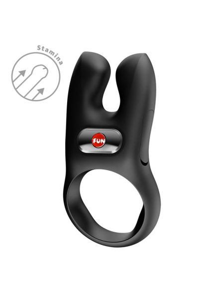 Ерекційне віброкільце з подвійною стимуляцією клітора Fun Factory NŌS CLASSIC Black, 2 мотори