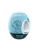 Самозмащувальний мастурбатор-яйце Satisfyer Masturbator Egg Savage, одноразовий, не потребує змазки