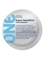 Презерватив ONE Super Sensitive, 1 шт, гладенький, з додатковою змазкою