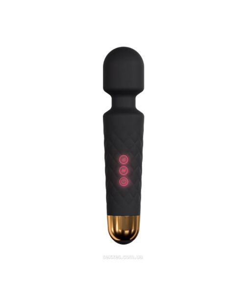 Мінівібромасажер Dorcel Wand Wanderful Black потужний, водонепроникний, 18 режимів роботи