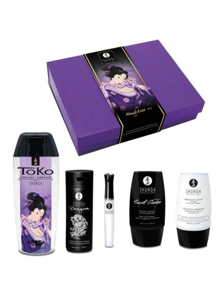 Подарунковий набір Shunga Naughtier Kit, 5 продуктів для інтимної стимуляції