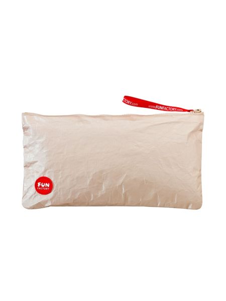 Сумка для секс-іграшок Fun Factory TOYBAG M, золотиста, на блискавці, 25x12 см