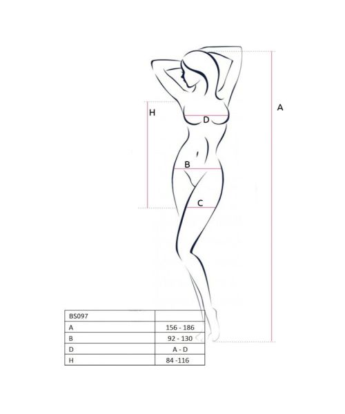 Мінісукня з вертикальним візерунком Passion BS097 One Size, red, плетіння з боків