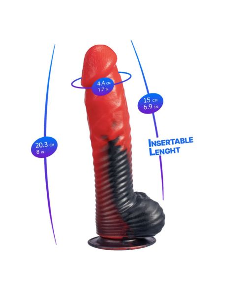 Фалоімітатор SilexD Fantasy Liquid Silicone Devil 8in Red