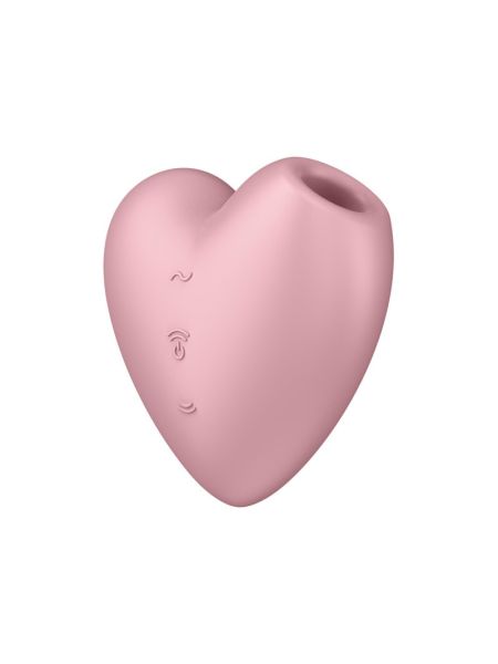 Вакуумний стимулятор-серце з вібрацією Satisfyer Cutie Heart Light Red