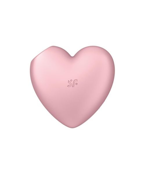 Вакуумний стимулятор-серце з вібрацією Satisfyer Cutie Heart Light Red