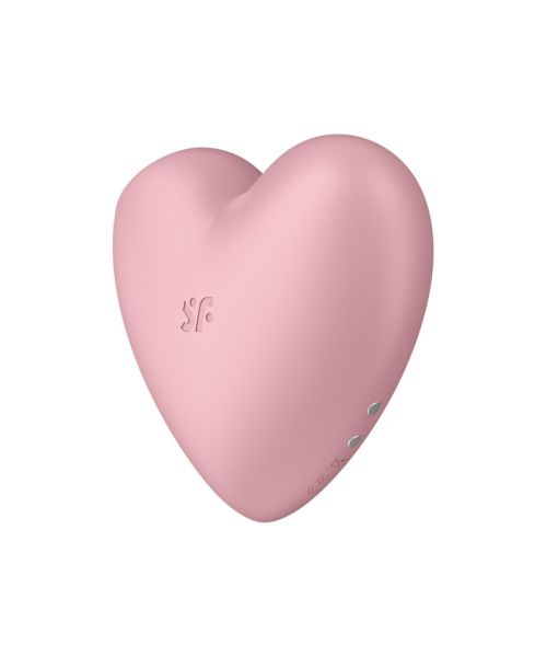 Вакуумний стимулятор-серце з вібрацією Satisfyer Cutie Heart Light Red