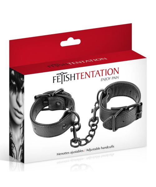 Наручники Fetish Tentation Adjustable Handcuffs, регульовані, знімний ланцюжок з карабінами