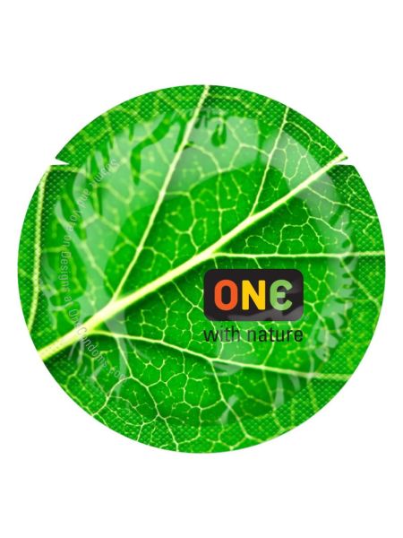 Презерватив ONE Color Sensations ONE with nature, 1 шт, зелений, гладенький, зі змазкою