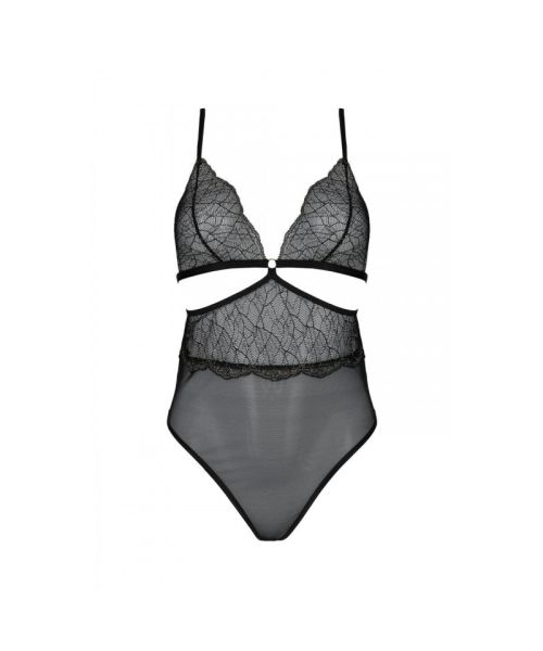 Боді Passion AMBERLY BODY black, S/M, відкрита спина, низ стрінги