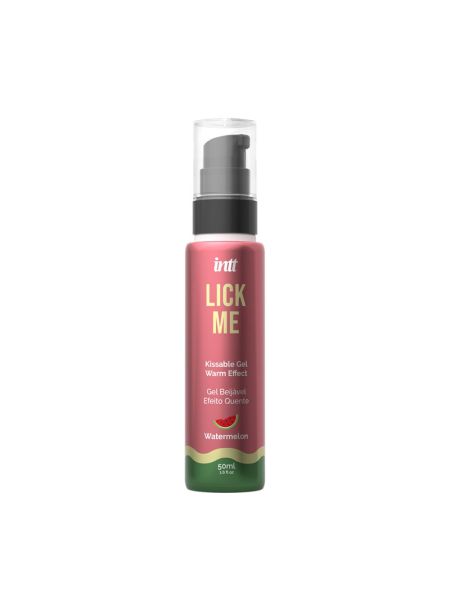 Гель для оральних пестощів із зігрівальним ефектом INTT Lick Me Kissable Gel Watermelon 50 мл, без цукру