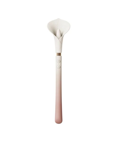 Розкішний вібромасажер Zalo – Calla Blossom Pink, двосторонній, 2 мотори
