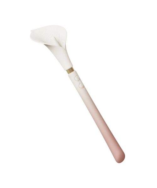 Розкішний вібромасажер Zalo – Calla Blossom Pink, двосторонній, 2 мотори