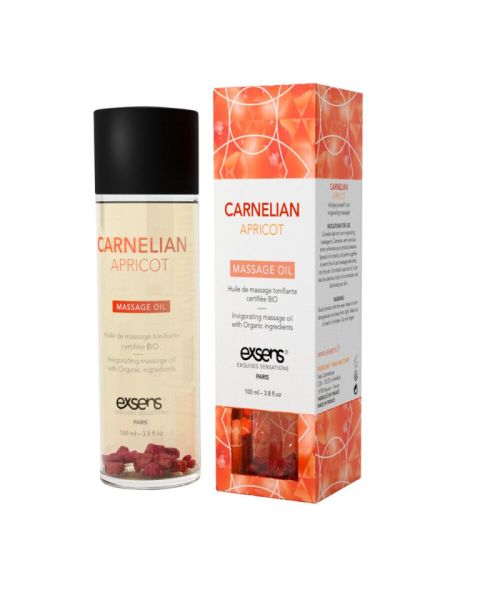 Масажна олія EXSENS Carnelian Apricot (бадьорна з сердоліком) 100мл, натуральна