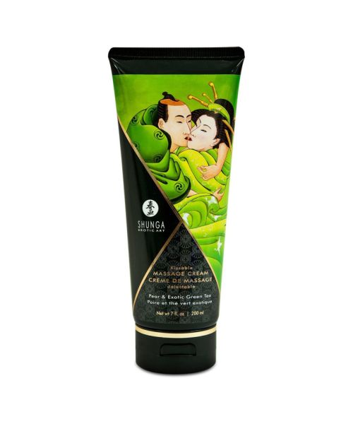 Їстівний масажний крем Shunga Kissable Massage Cream – Pear & Exotic Green Tea (200 мл)