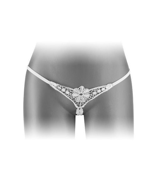 Трусики-стрінги з доступом Fashion Secret DANUTA White