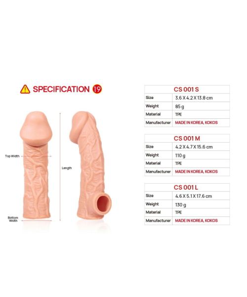 Насадка на член Kokos Cock Sleeve CS 001 M