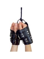 Манжети для підвісу за руки Art of Sex – Kinky Hand Cuffs For Suspension, чорні, натуральна шкіра