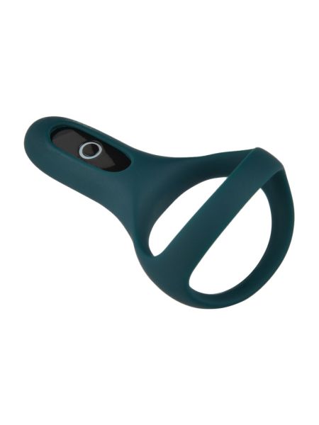 Подвійне ерекційне кільце Fun Town Rise Turquoise, керування зі смартфона