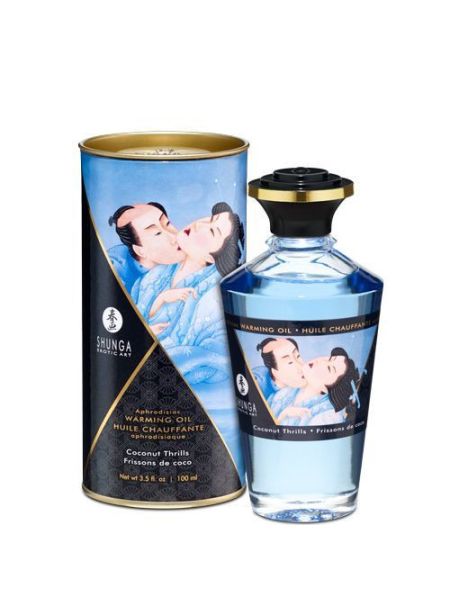 Розігрівальна олія Shunga Aphrodisiac Warming Oil – Coconut Thrills (100 мл) без цукру, смачна