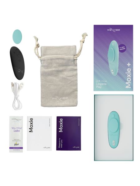 Смарт-вібратор у трусики We-Vibe Moxie+ Aqua, оновлений пульт ДК