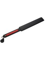 Паддл LOCKINK SEVANDA Braided-handle Spanking Paddle, чорно-червоний, гладенький, з плетінням на ручці