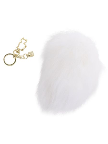 Металева анальна пробка — кролячий хвіст LOCKINK SEVANDA White Bunny-Tail Anal Pear-shape Plug