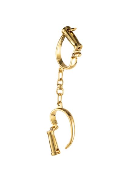 Наручники LOCKINK Love-slave Handcuffs, золотисті, металеві, у формі стремен