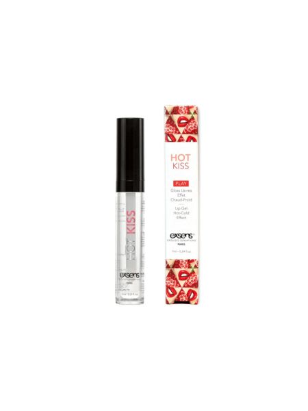 Стимулювальний блиск для губ EXSENS Strawberry Hot Kiss 7 мл, зігріває та охолоджує