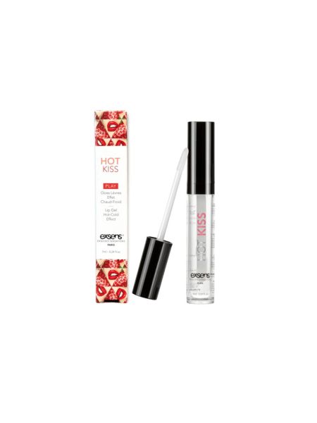 Стимулювальний блиск для губ EXSENS Strawberry Hot Kiss 7 мл, зігріває та охолоджує