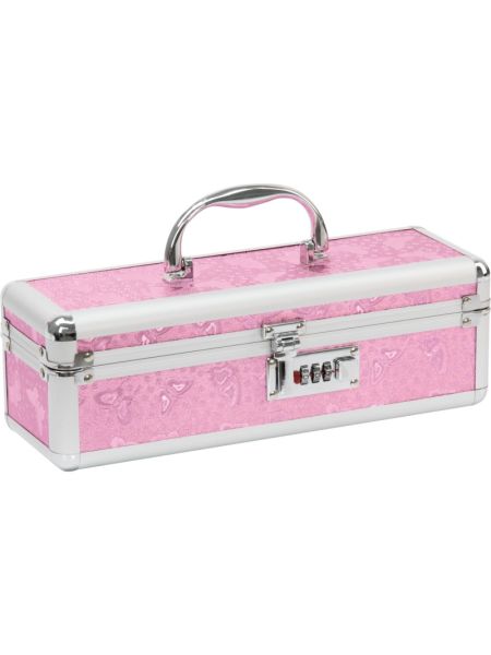 Кейс для зберігання секс-іграшок BMS Factory - The Toy Chest Lokable Vibrator Case Pink з кодовим за