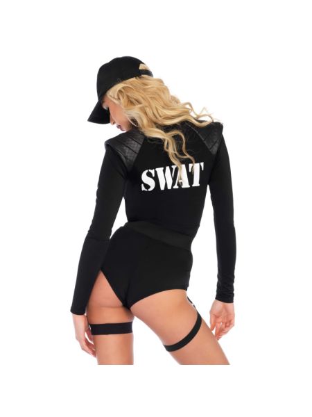 (SALE) Костюм еротичних спецсил Leg Avenue SWAT Team Babe S, боді, пояс, підв’язки, рація, кепка