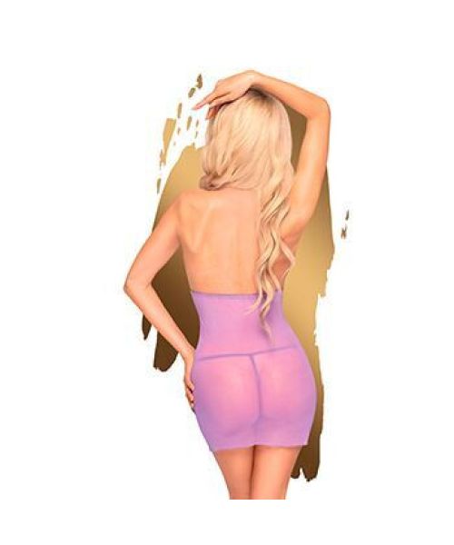 Мінісукня з мереживним ліфом та стрінгами Penthouse - Bedtime Story Purple L/XL