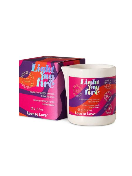 Масажна свічка Love To Love LIGHT MY FIRE Lotus (65 мл)