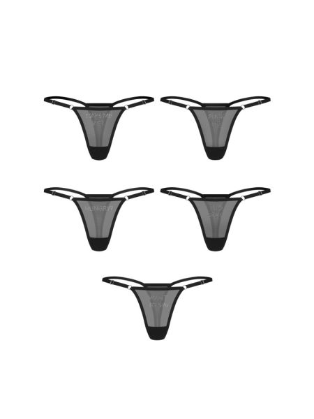 Набір трусиків Obsessive Violami 5-pack thong S/M