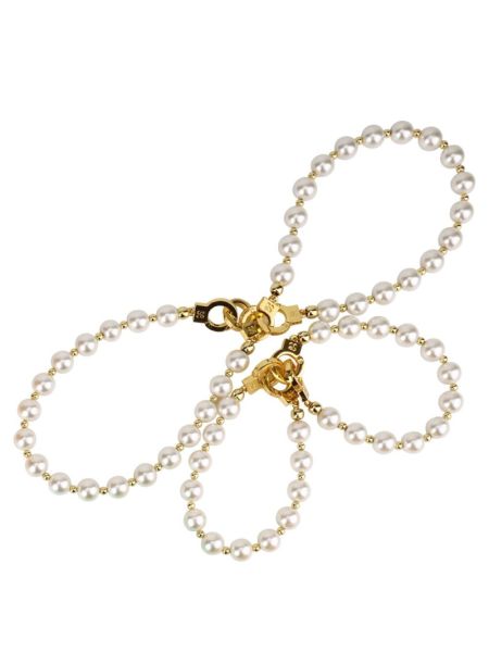 Перлинні наручники та поножі LOCKINK Pearl Handcuffs & Anklecuffs