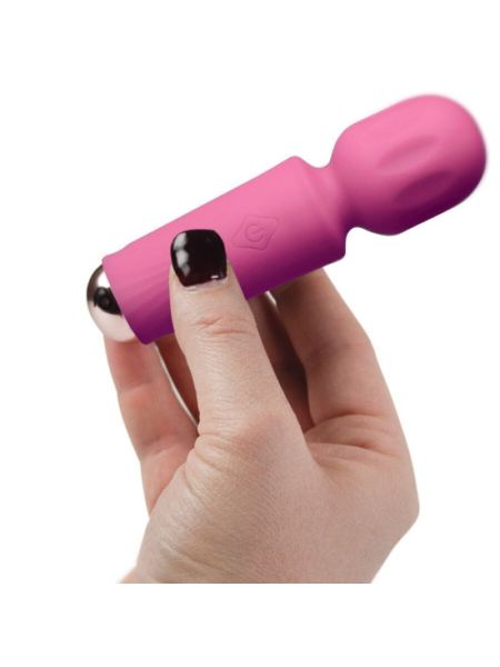 Вібромасажер Rocks Off Mini Wand Peony Pink, 16 режимів
