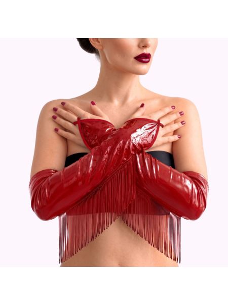 Вінілові мітенки Art of Sex - Lerona, розмір S, колір червоний