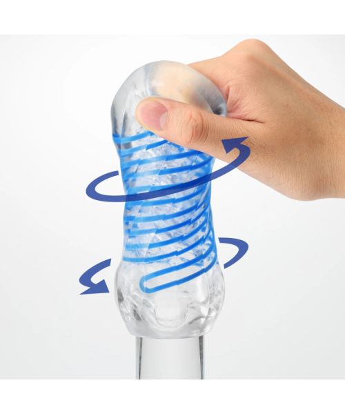 Мастурбатор Tenga Spinner DX 02 Bumps, з пружною стимулювальною спіраллю всередині, середній вплив